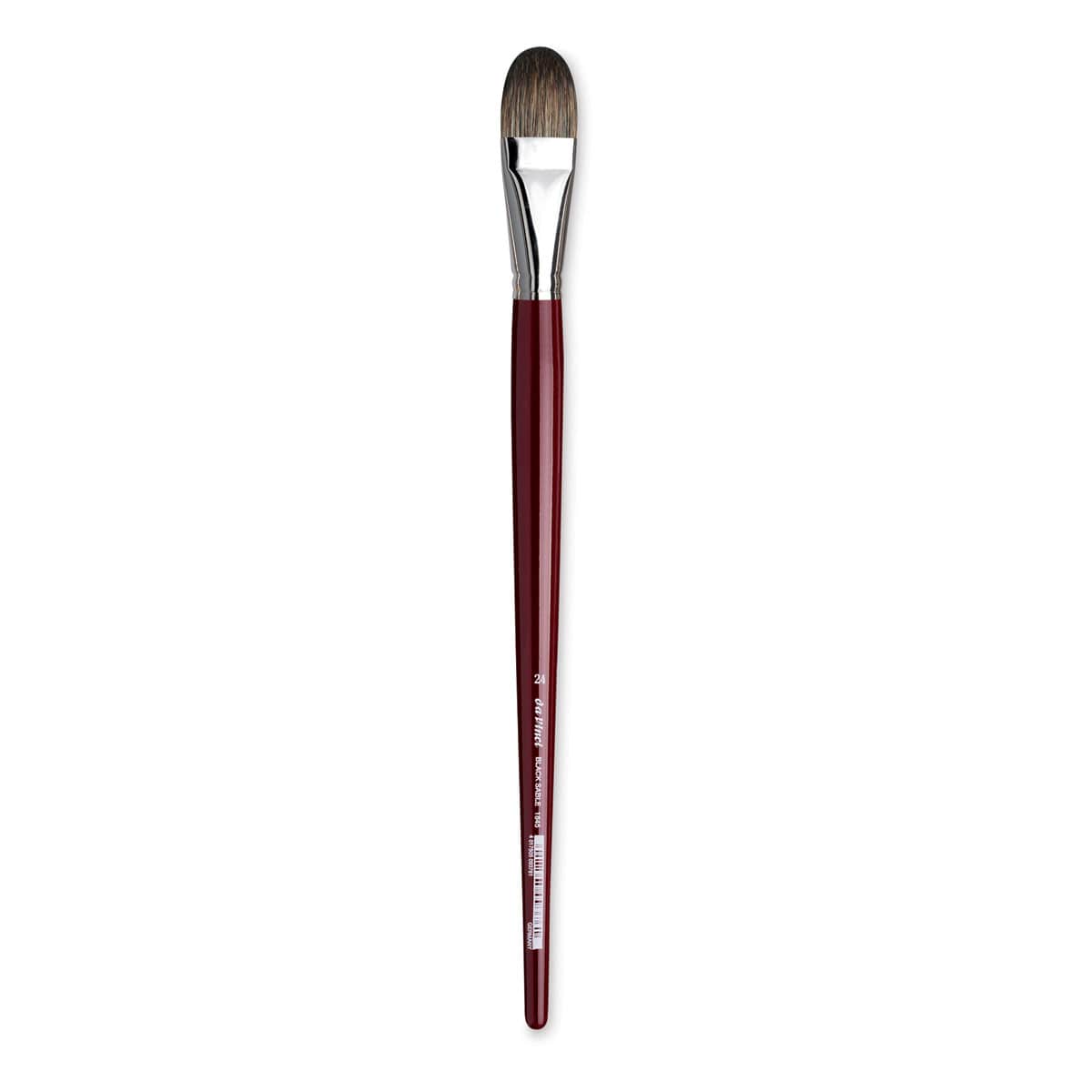 Da Vinci Black Sable Brush - Regular Filbert, Long Handle, Size 24