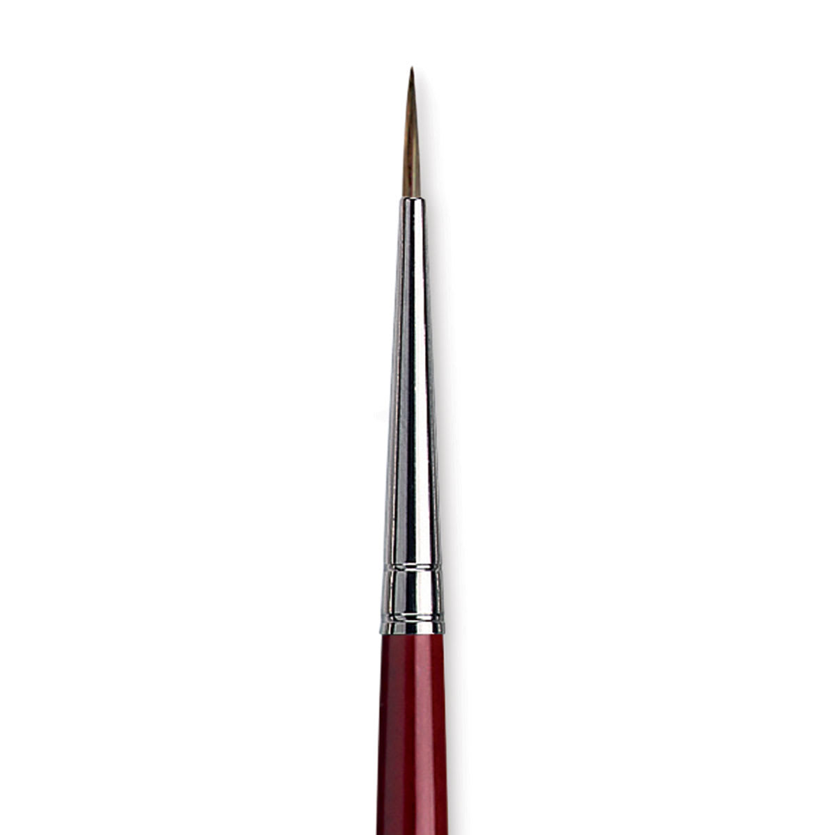 Da Vinci Black Sable Brush - Round, Long Handle, Size 0 close up