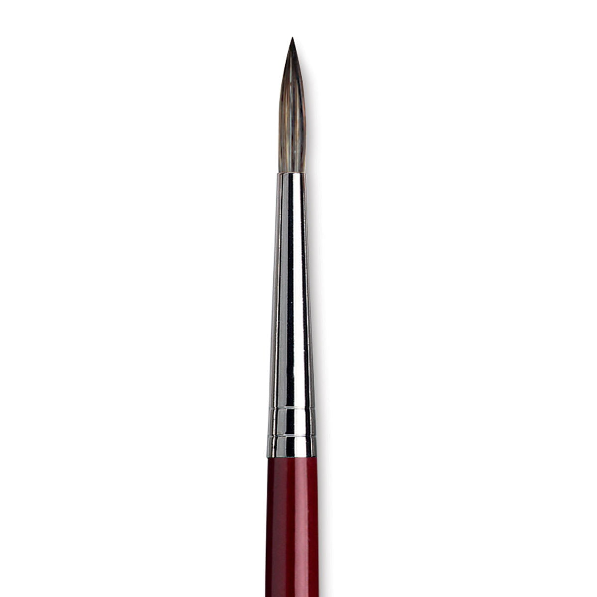 Da Vinci Black Sable Brush - Round, Long Handle, Size 10 close up