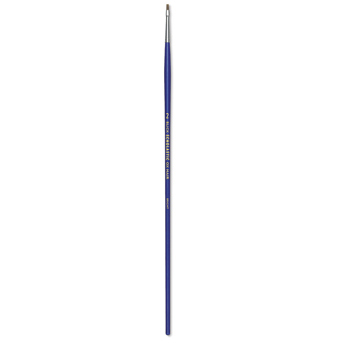 Blick Scholastic Ox Hair Brush - Bright, Long Handle, Size 2