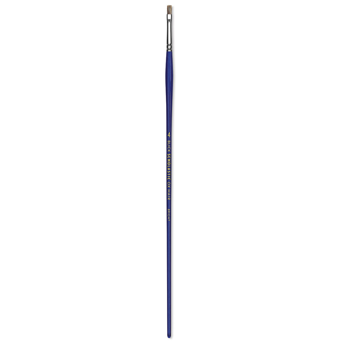 Blick Scholastic Ox Hair Brush - Bright, Long Handle, Size 4