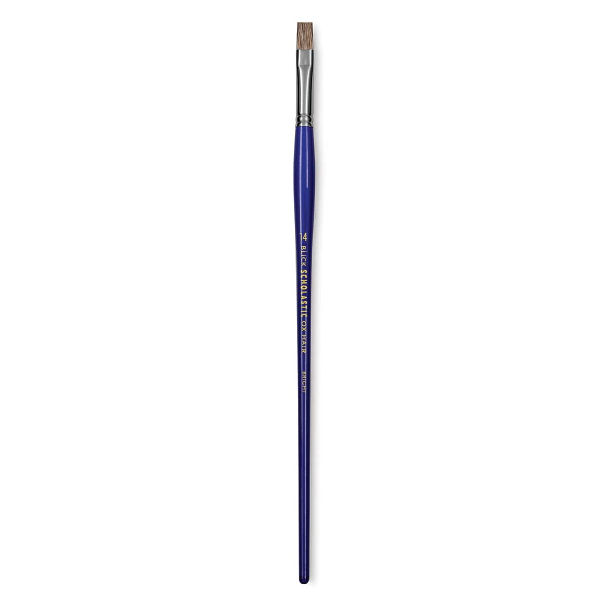 Blick Scholastic Ox Hair Brush - Bright, Long Handle, Size 14