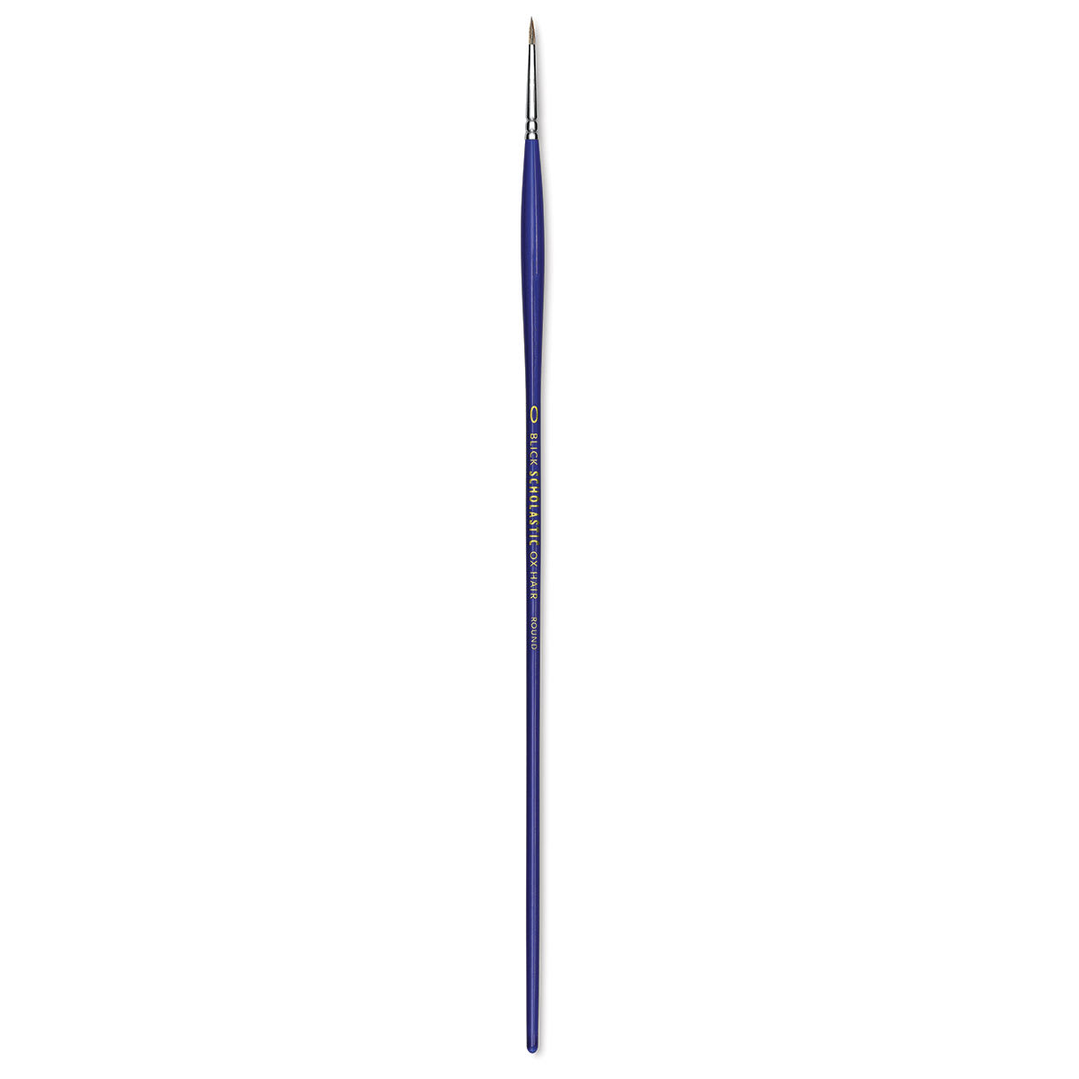 Blick Scholastic Ox Hair Brush - Round, Long Handle, Size 0