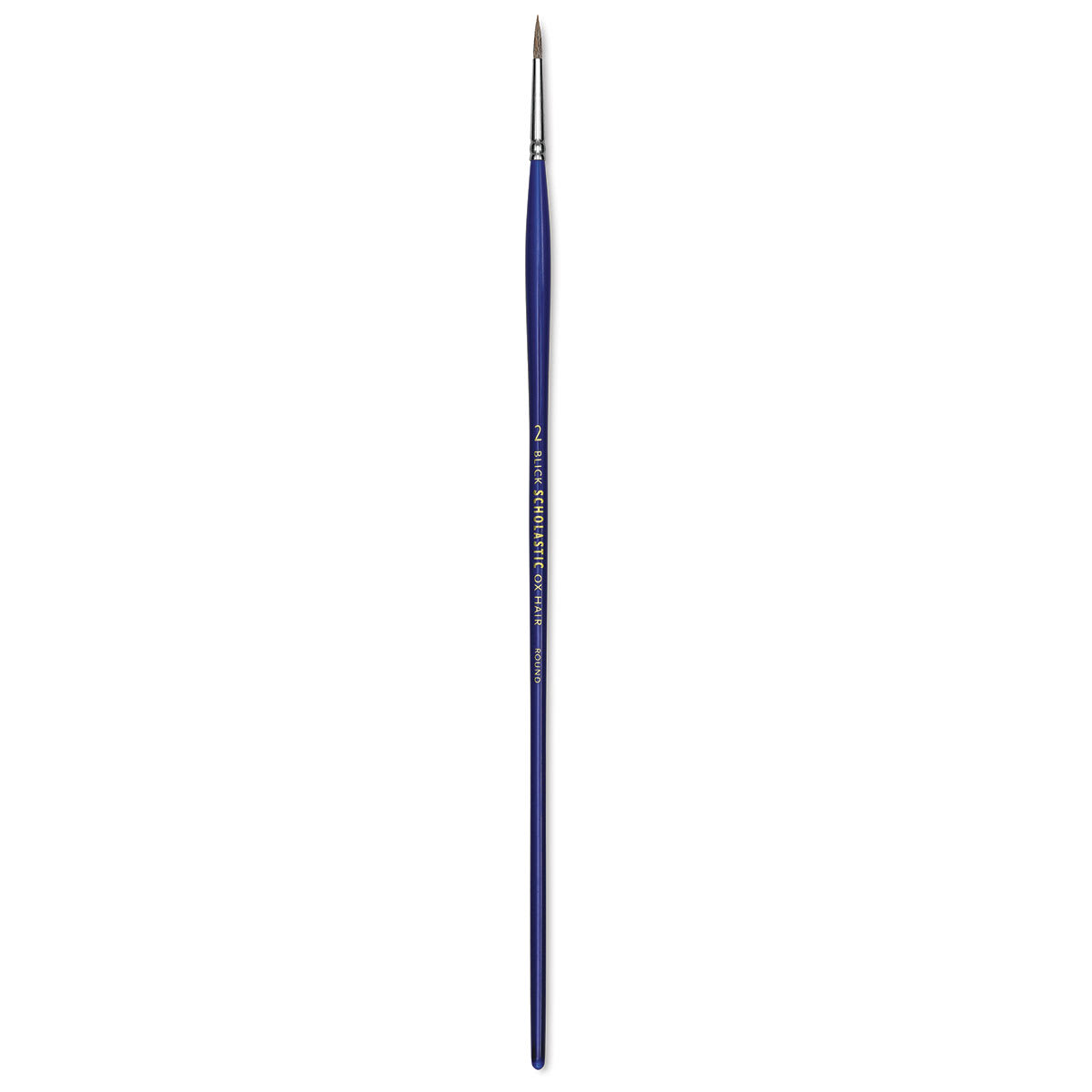 Blick Scholastic Ox Hair Brush - Round, Long Handle, Size 2