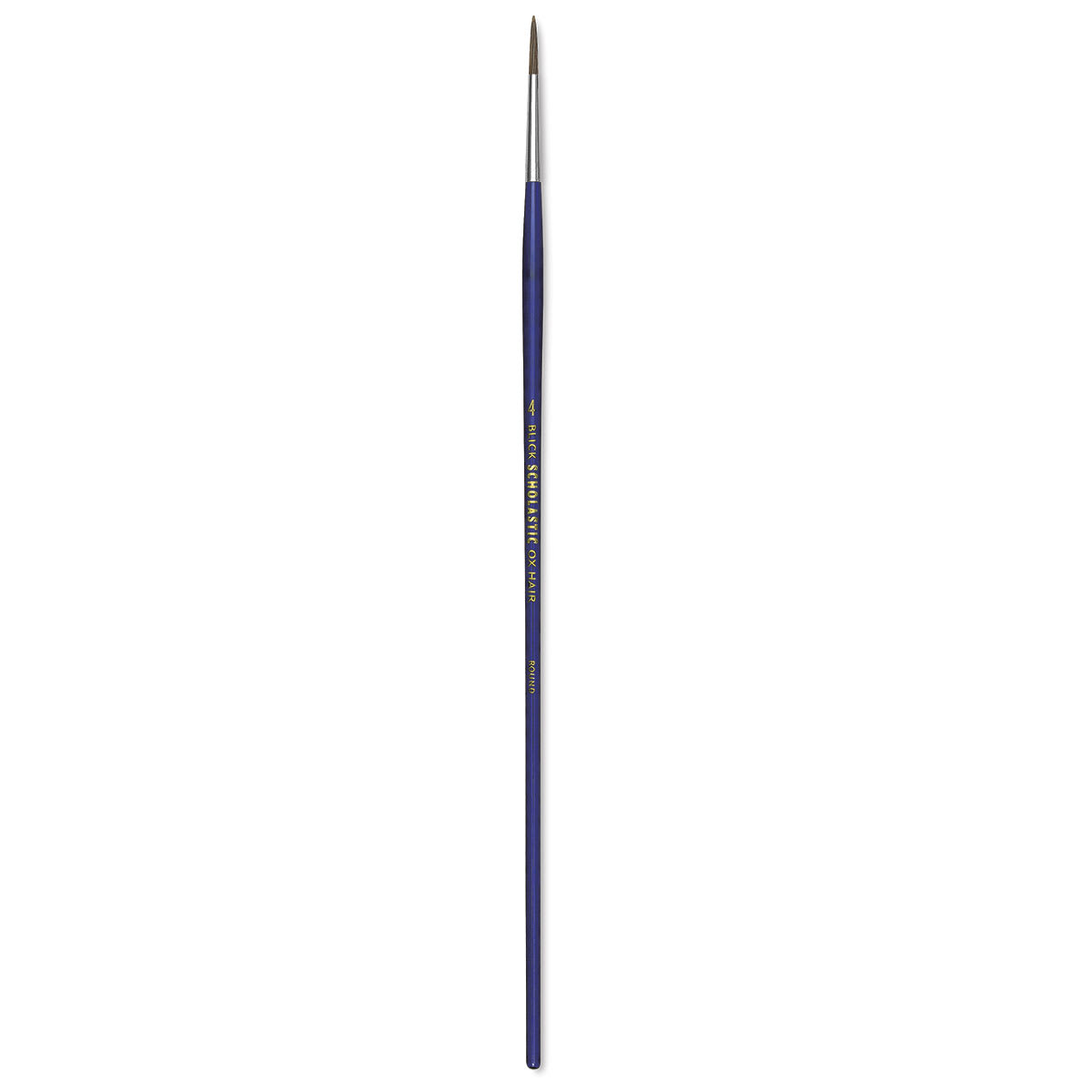 Blick Scholastic Ox Hair Brush - Round, Long Handle, Size 4