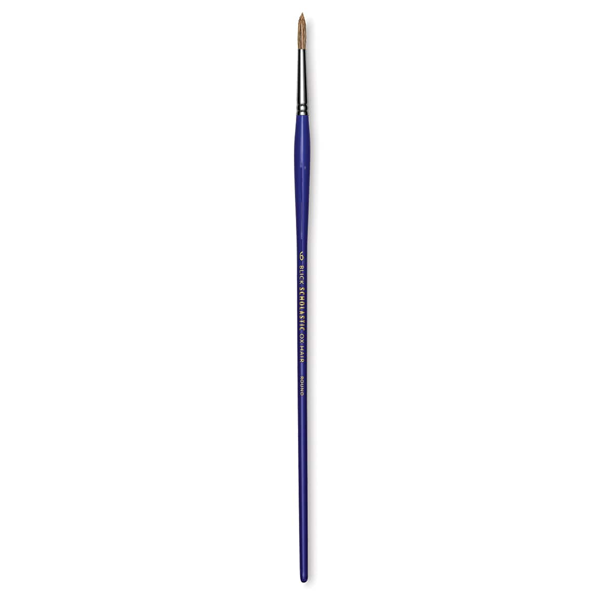 Blick Scholastic Ox Hair Brush - Round, Long Handle, Size 6