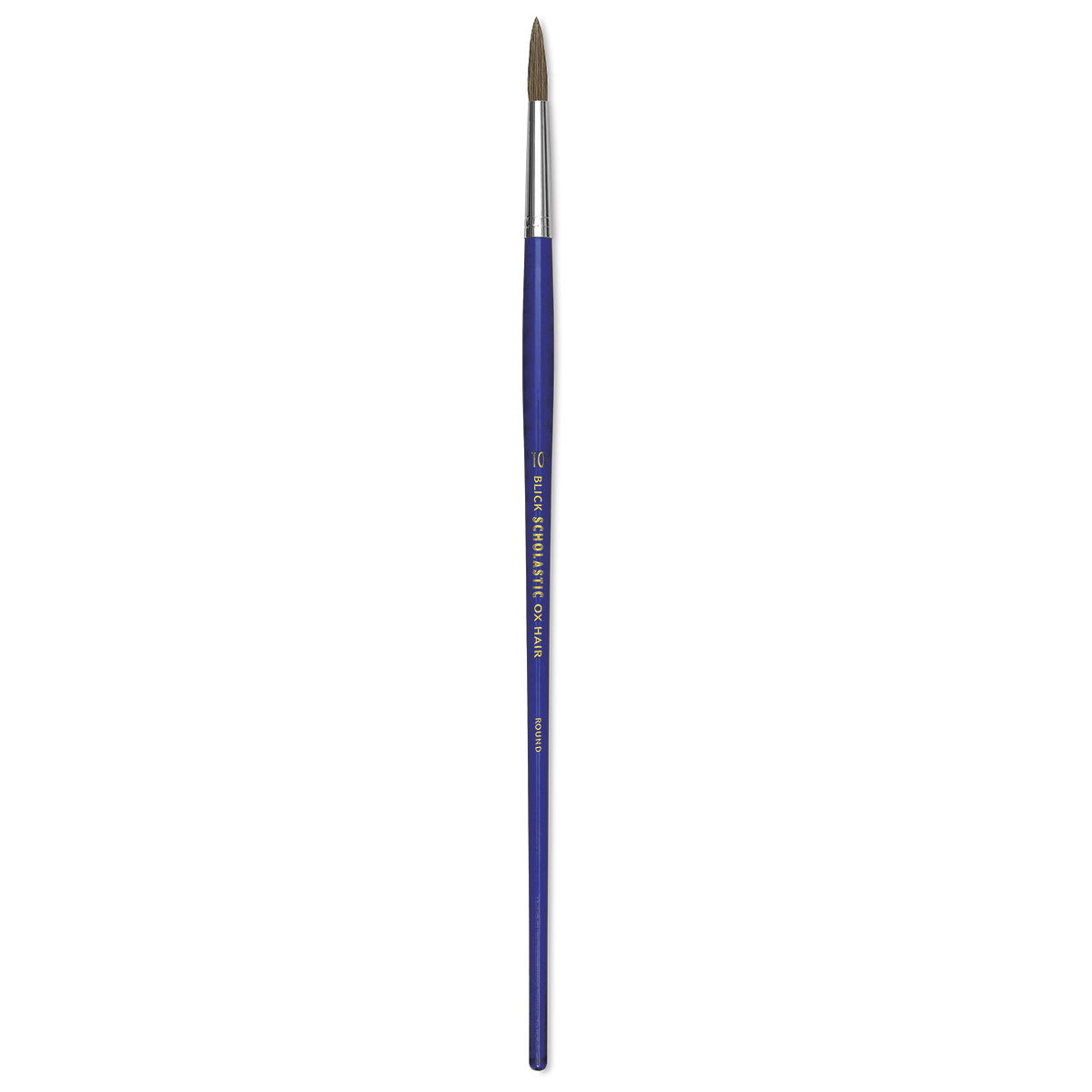 Blick Scholastic Ox Hair Brush - Round, Long Handle, Size 10