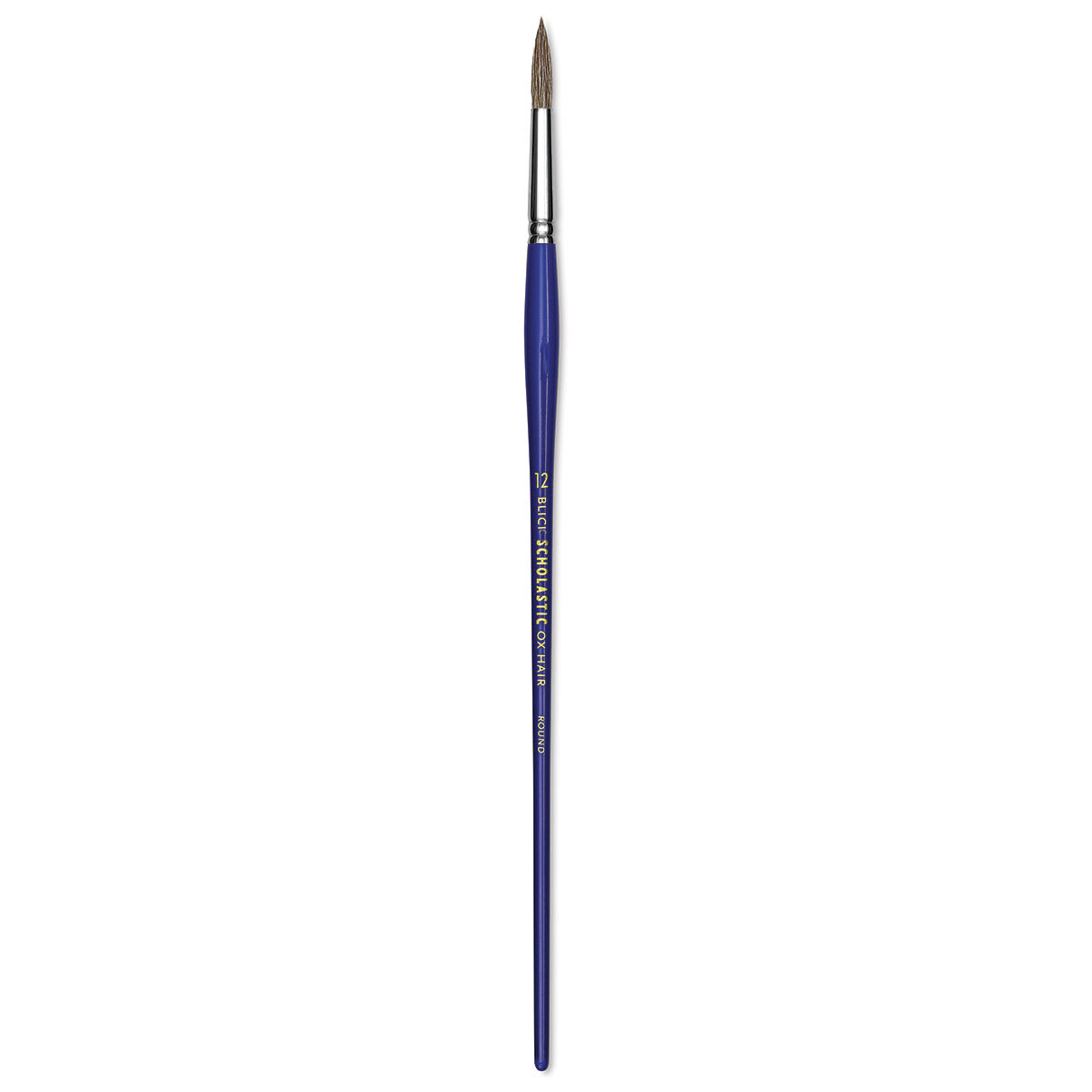 Blick Scholastic Ox Hair Brush - Round, Long Handle, Size 12