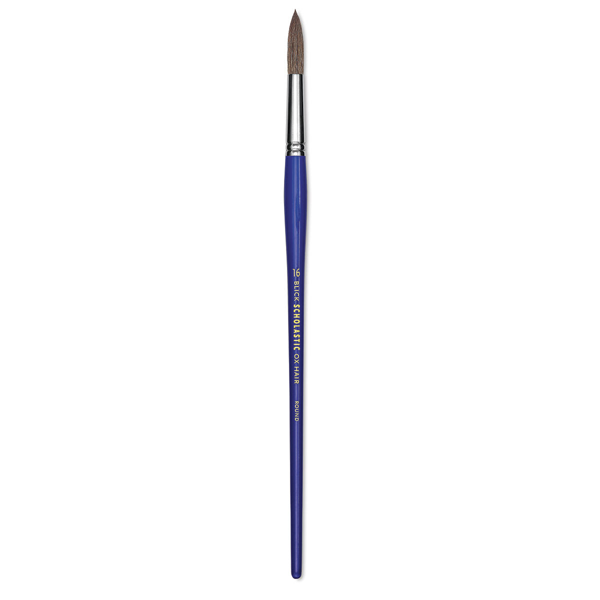 Blick Scholastic Ox Hair Brush - Round, Long Handle, Size 16