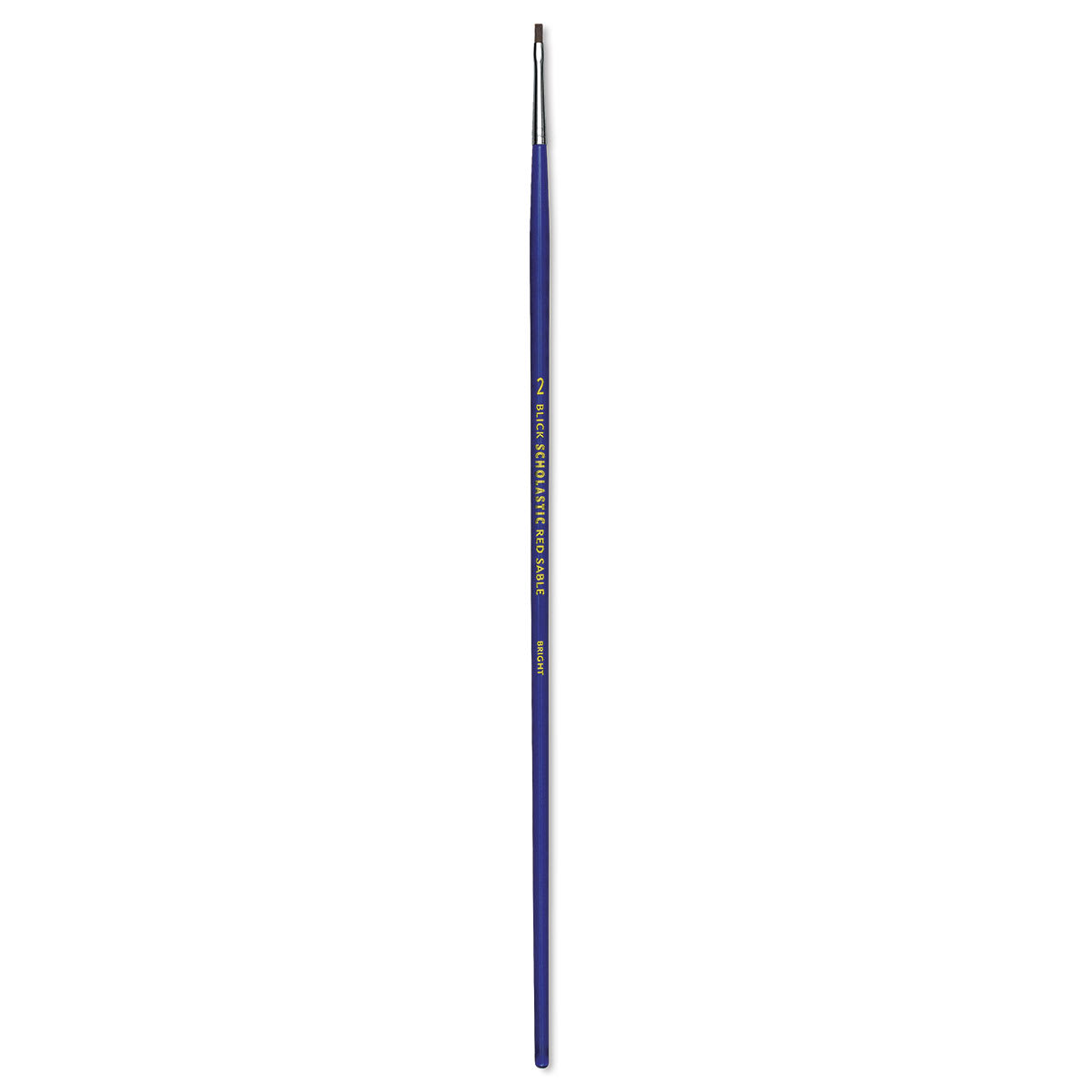 Blick Scholastic Red Sable Brush - Bright, Long Handle, Size 2