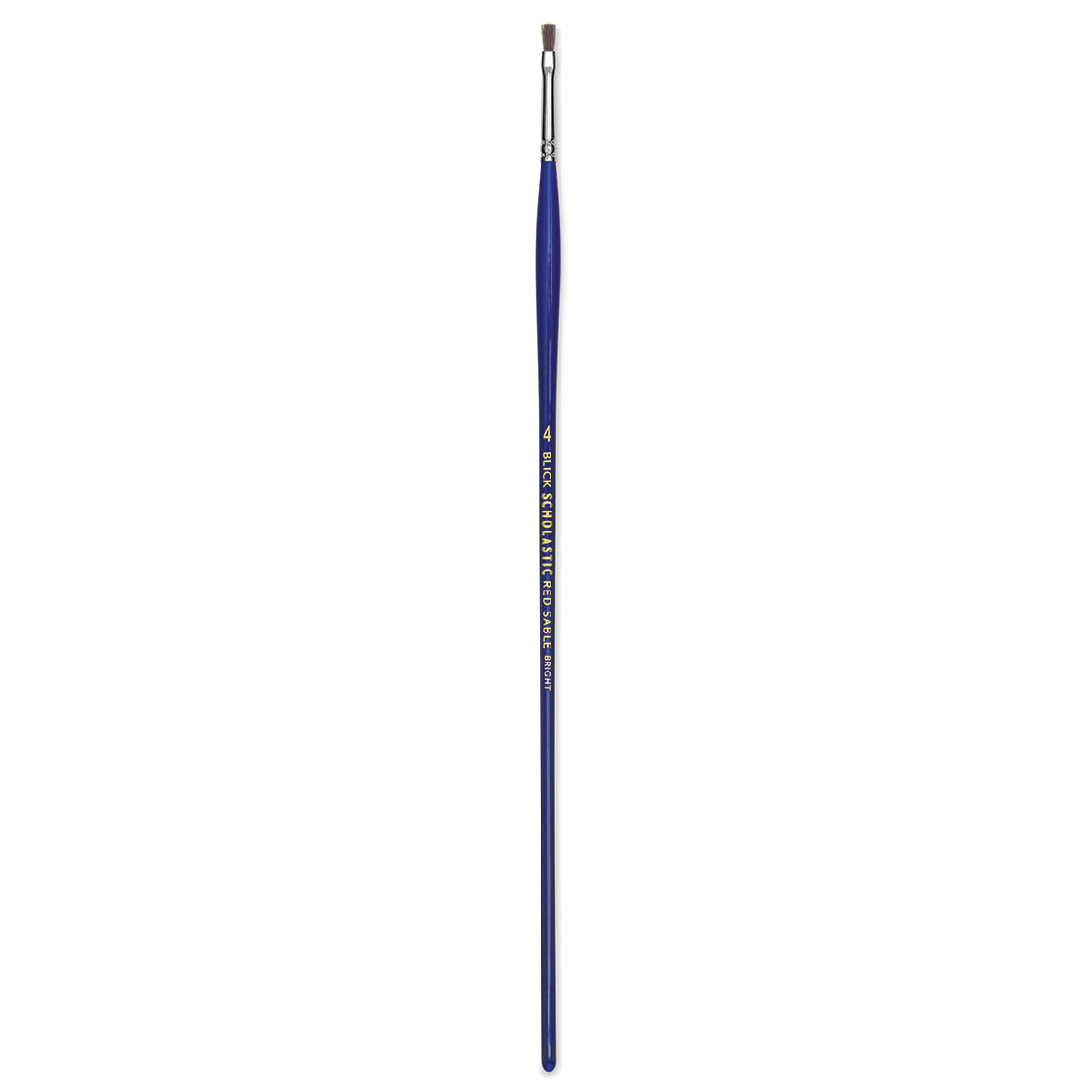 Blick Scholastic Red Sable Brush - Bright, Long Handle, Size 4