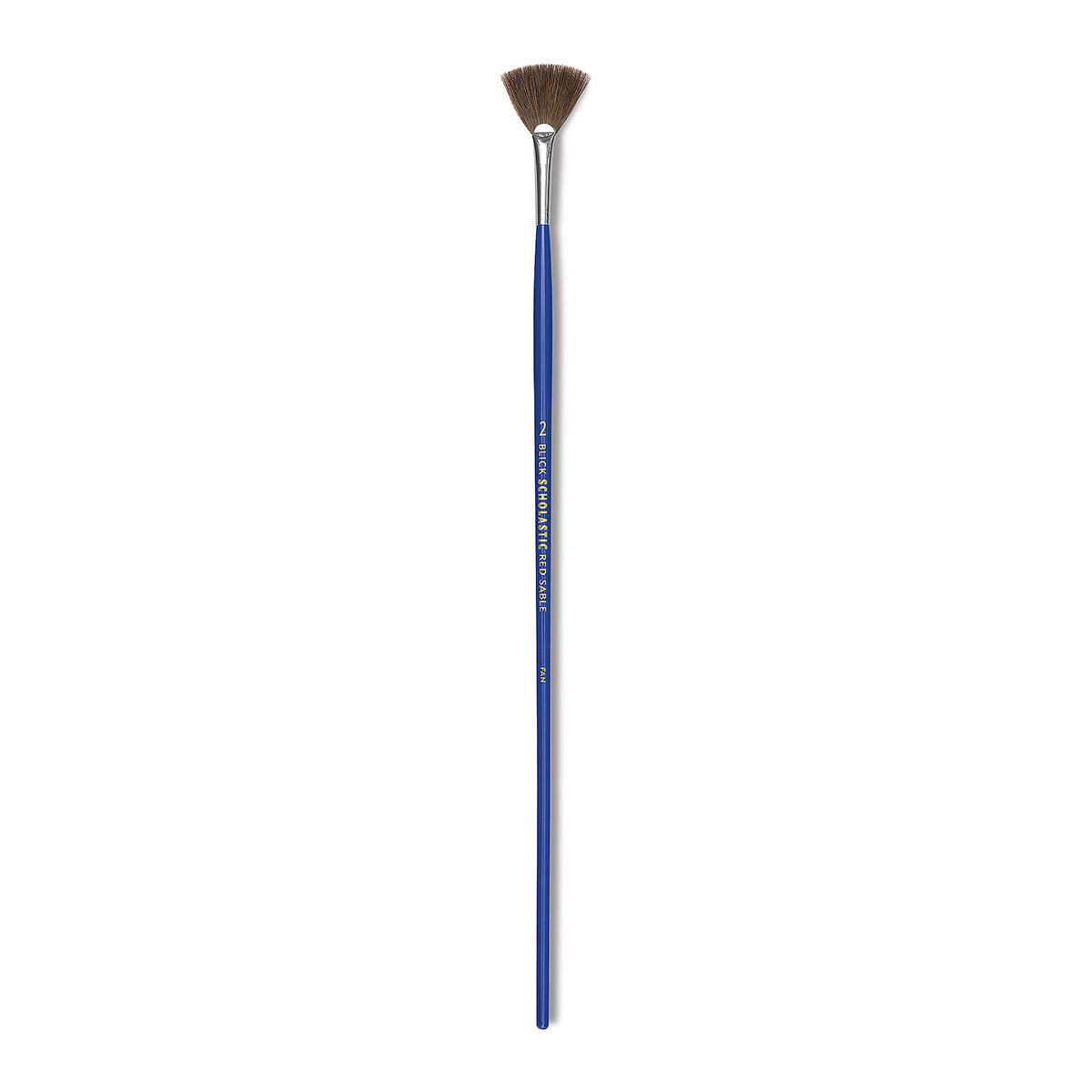 Blick Scholastic Red Sable Brush - Fan, Long Handle, Size 2