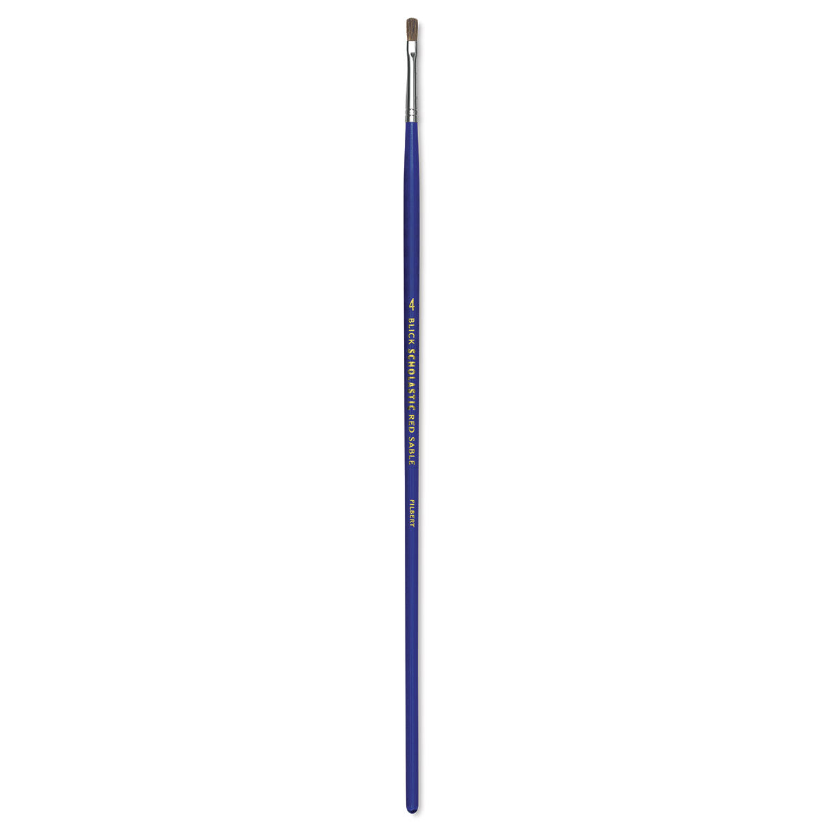 Blick Scholastic Red Sable Brush - Filbert, Long Handle, Size 4
