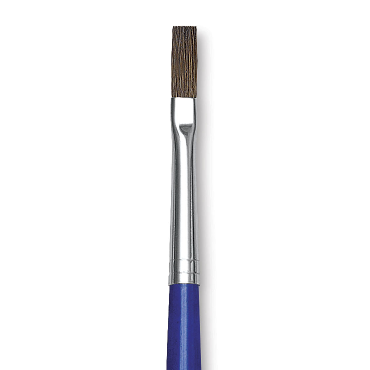 Blick Scholastic Red Sable Brush - Flat, Long Handle, Size 6 close up