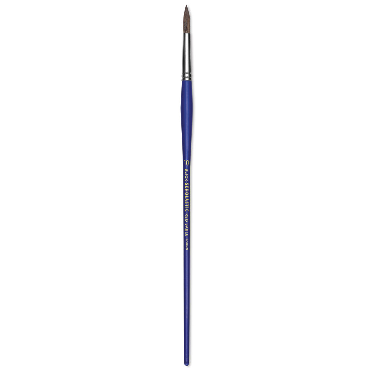 Blick Scholastic Red Sable Brush - Round, Long Handle, Size 10