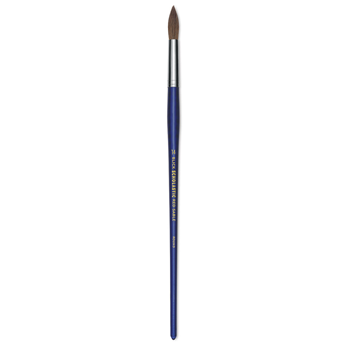 Blick Scholastic Red Sable Brush - Round, Long Handle, Size 14
