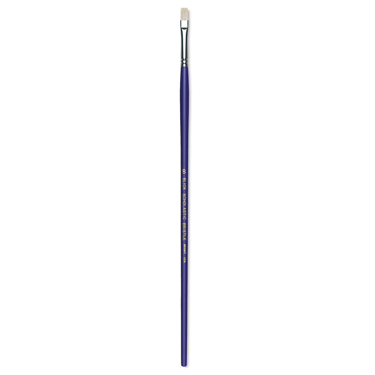 Blick Scholastic White Bristle Brush - Bright, Size 8