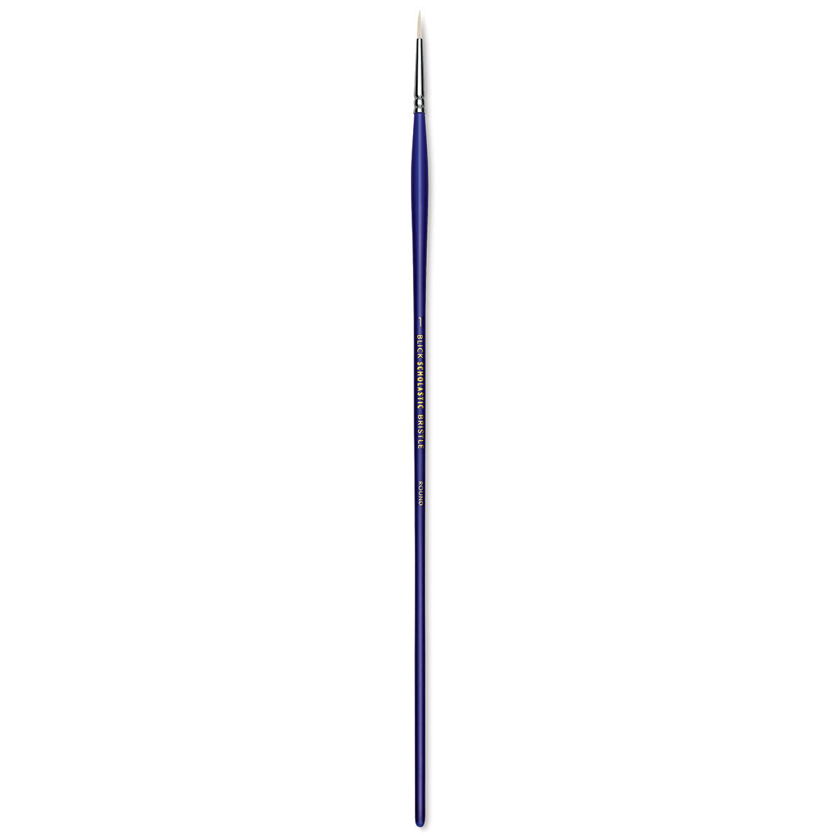 Blick Scholastic White Bristle Brush - Round, Size 1
