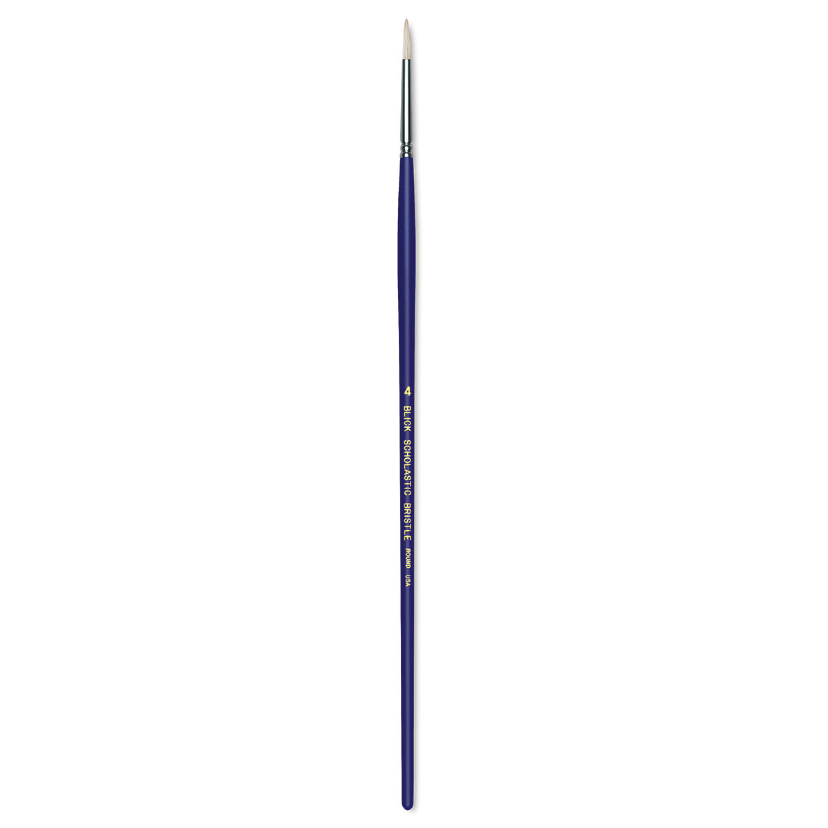 Blick Scholastic White Bristle Brush - Round, Size 4