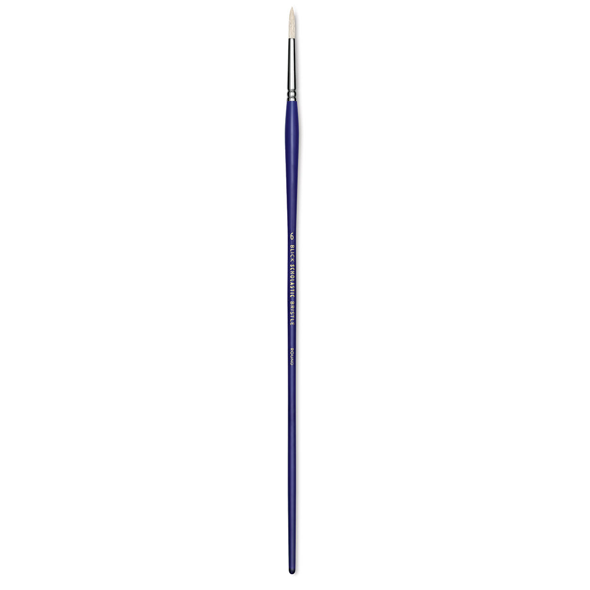 Blick Scholastic White Bristle Brush - Round, Size 6