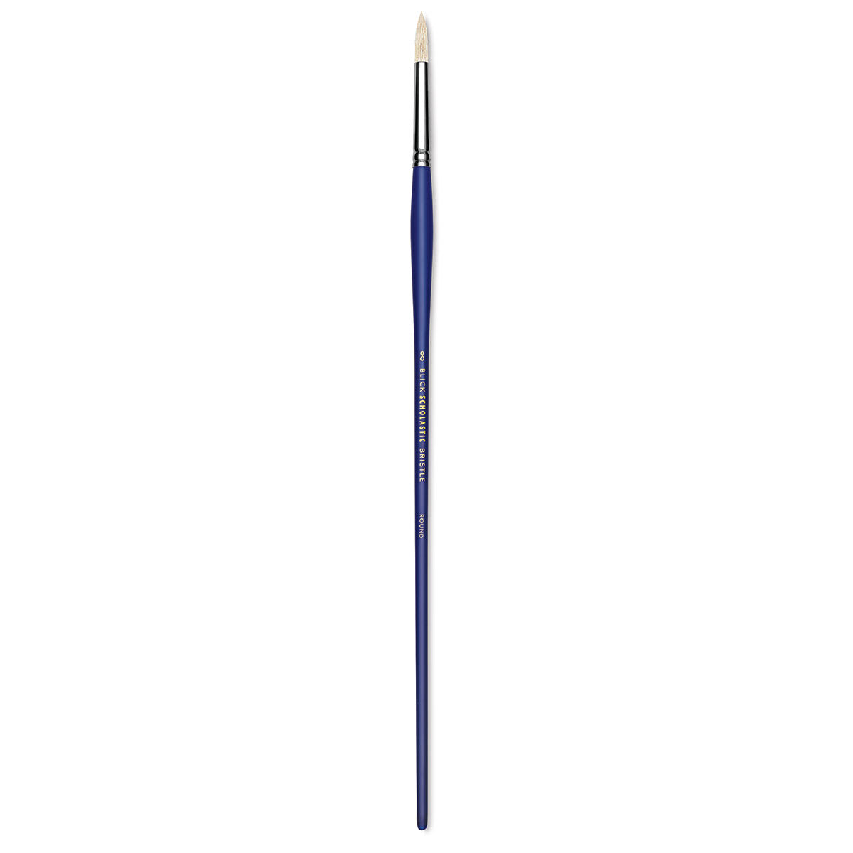 Blick Scholastic White Bristle Brush - Round, Size 8