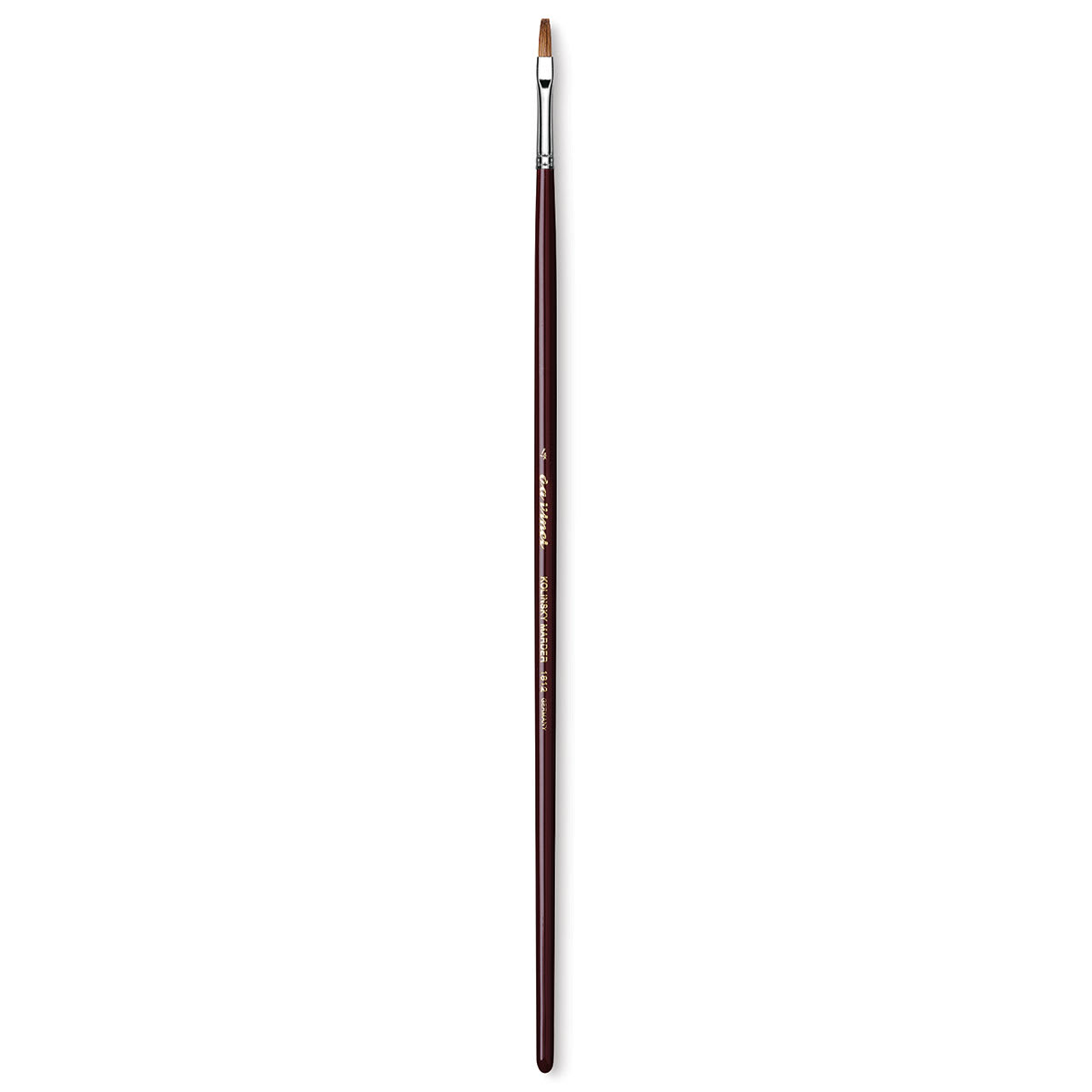 Da Vinci Kolinsky Red Sable Oil Brush - Flat, Long Handle, Size 4