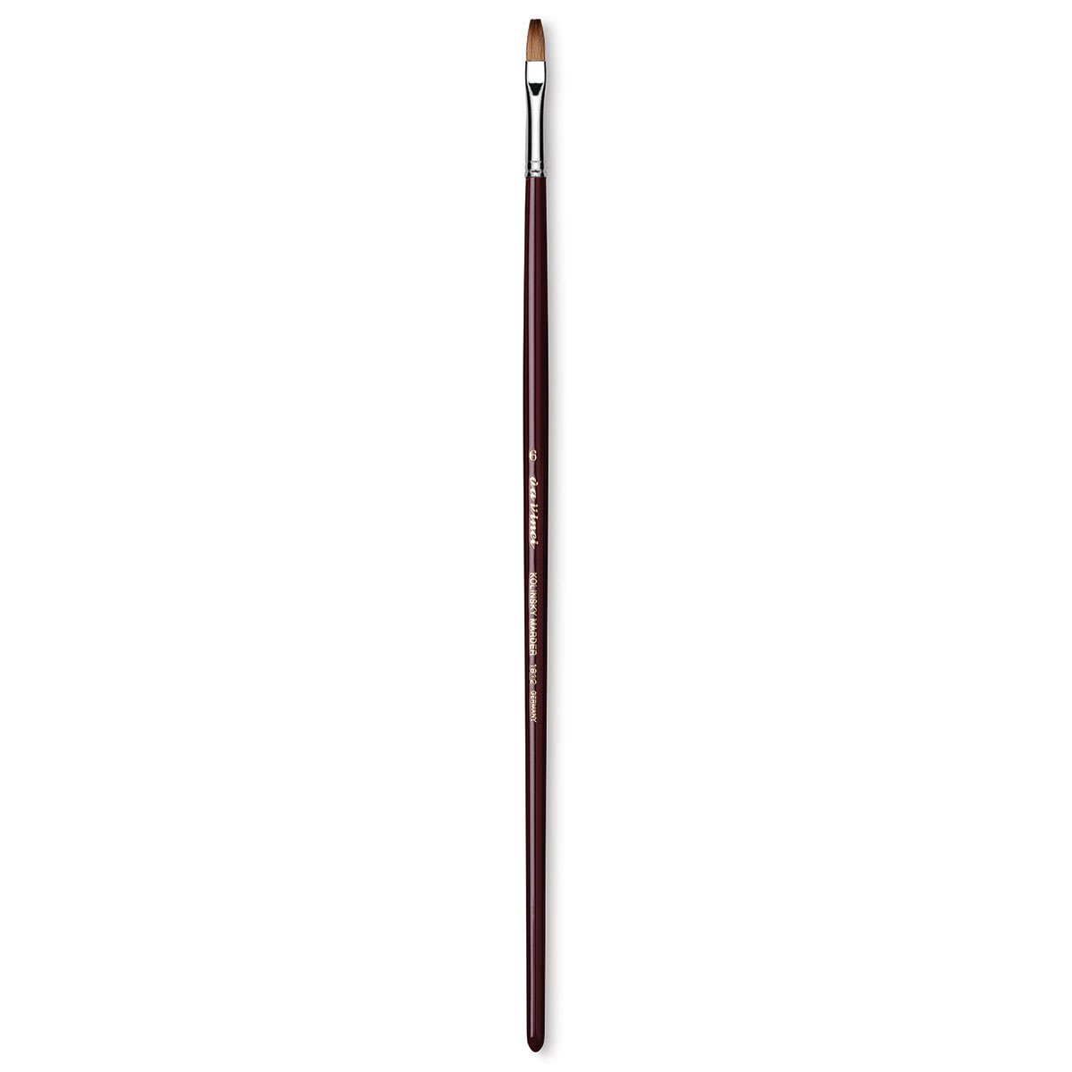Da Vinci Kolinsky Red Sable Oil Brush - Flat, Long Handle, Size 6