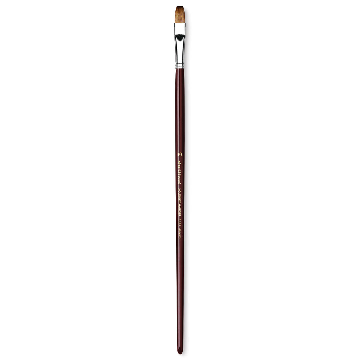 Da Vinci Kolinsky Red Sable Oil Brush - Flat, Long Handle, Size 10