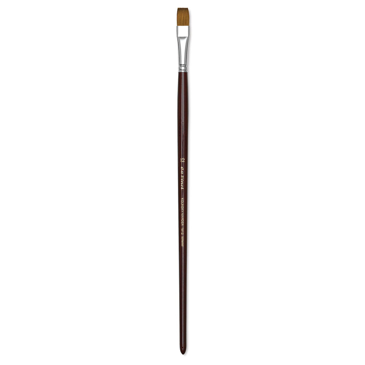 Da Vinci Kolinsky Red Sable Oil Brush - Flat, Long Handle, Size 12