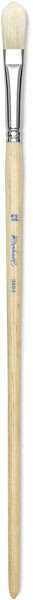 Raphaël D'Artigny Interlocked White Bristle Brush - Filbert brush shown upright