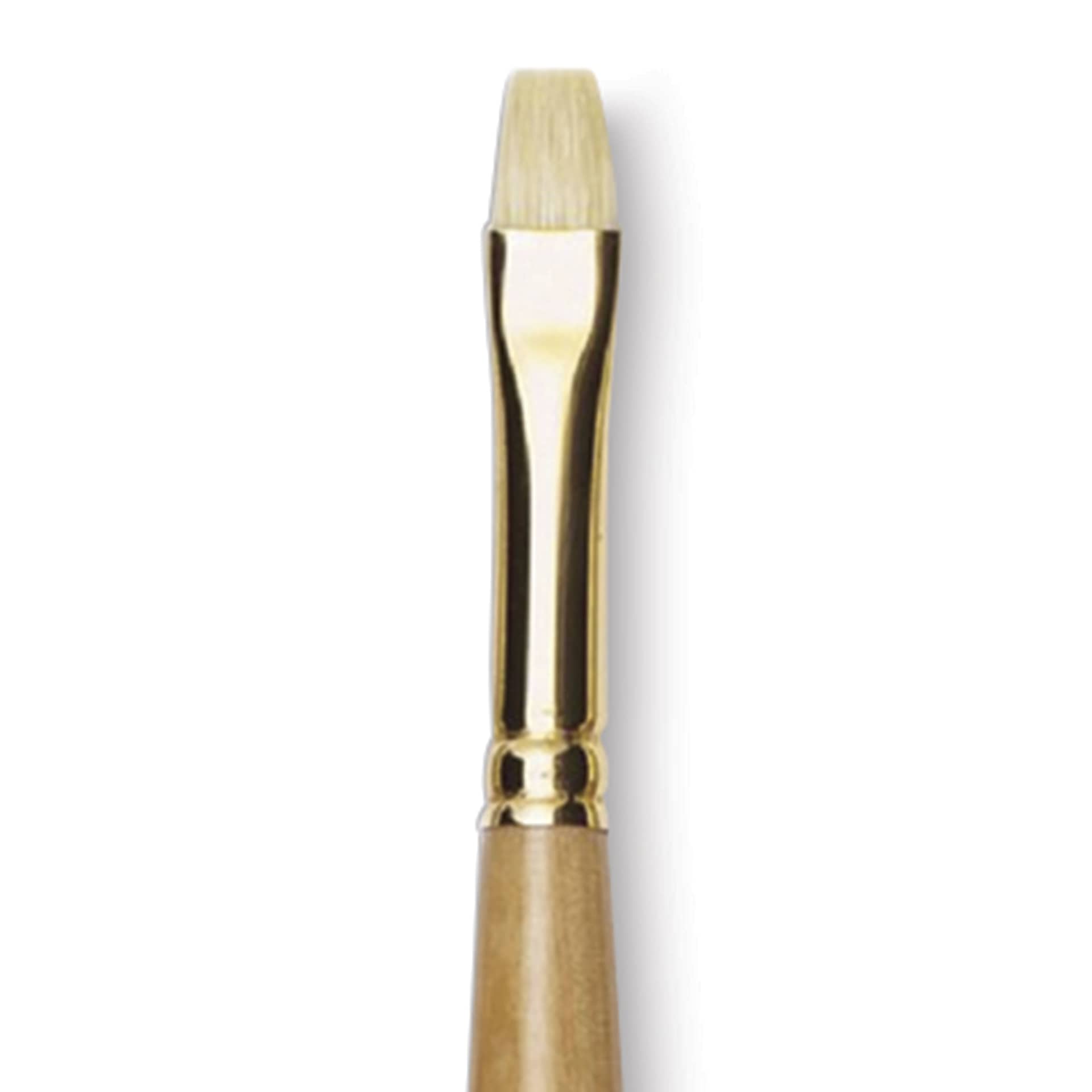 Raphaël D'Artigny Interlocked White Bristle Brush - Bright, Long Handle, Size 6