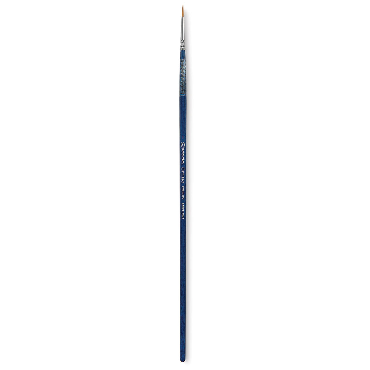 Escoda Optimo Kolinsky Sable Brush - Pointed Round, Long Handle, Size 1