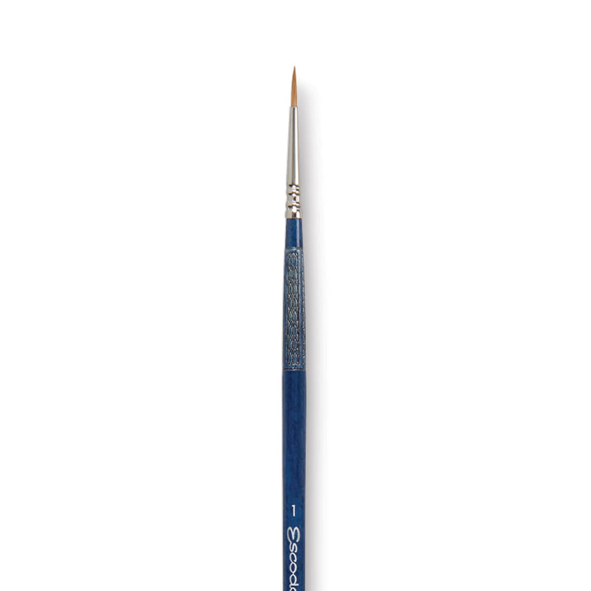 Escoda Optimo Kolinsky Sable Brush - Pointed Round, Long Handle, Size 1 close up