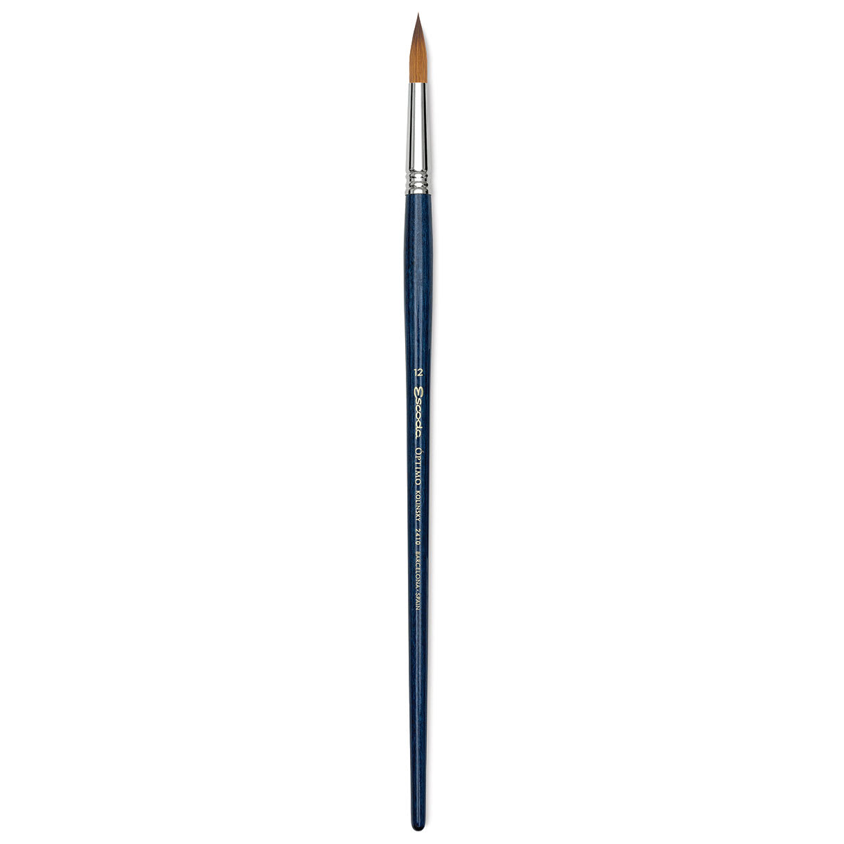Escoda Optimo Kolinsky Sable Brush - Pointed Round, Long Handle, Size 12
