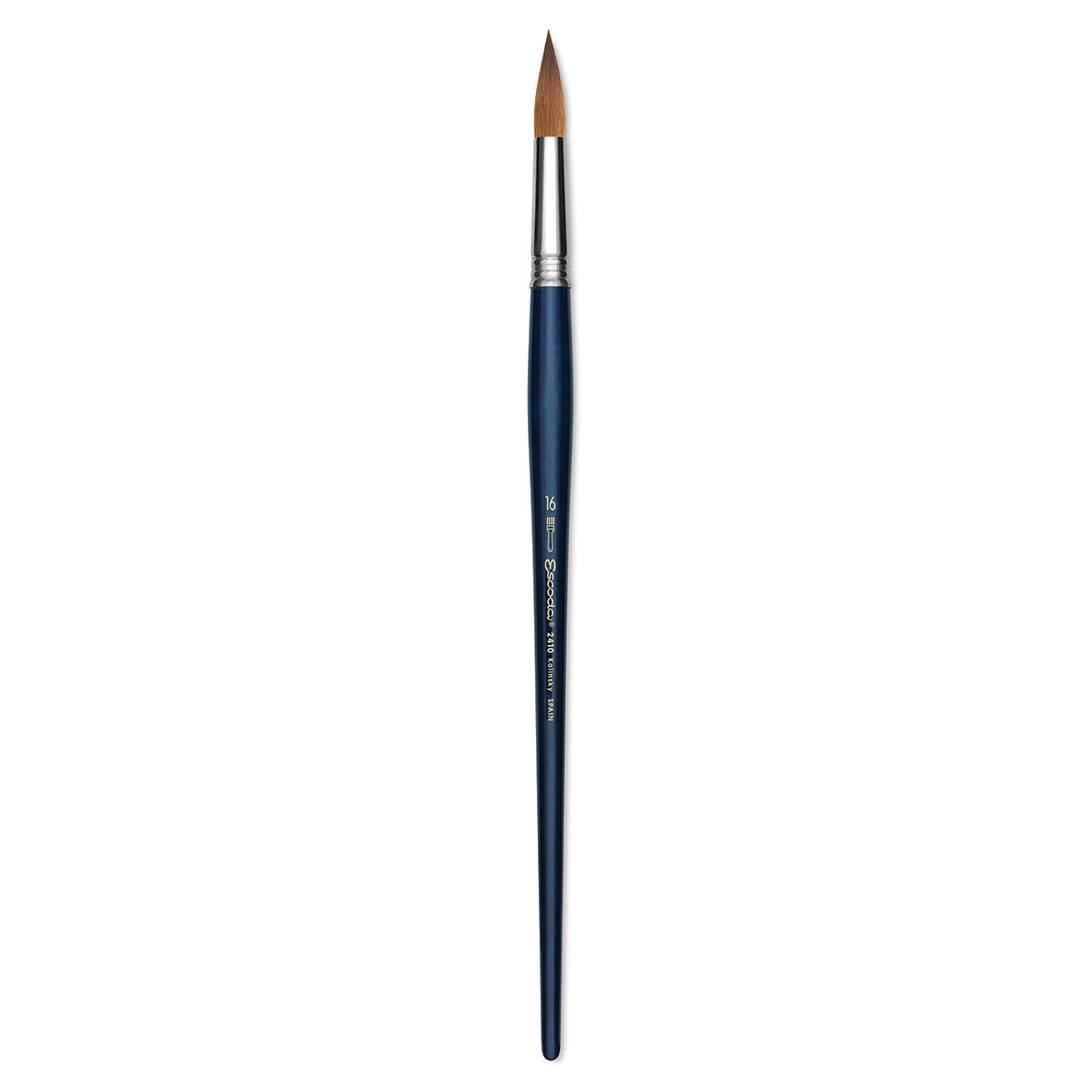 Escoda Optimo Kolinsky Sable Brush - Pointed Round, Long Handle, Size 16