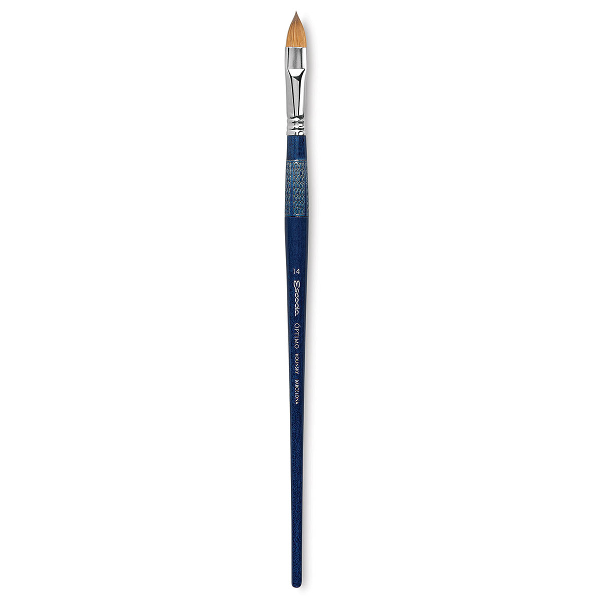 Escoda Optimo Kolinsky Sable Brush - Filbert, Long Handle, Size 14