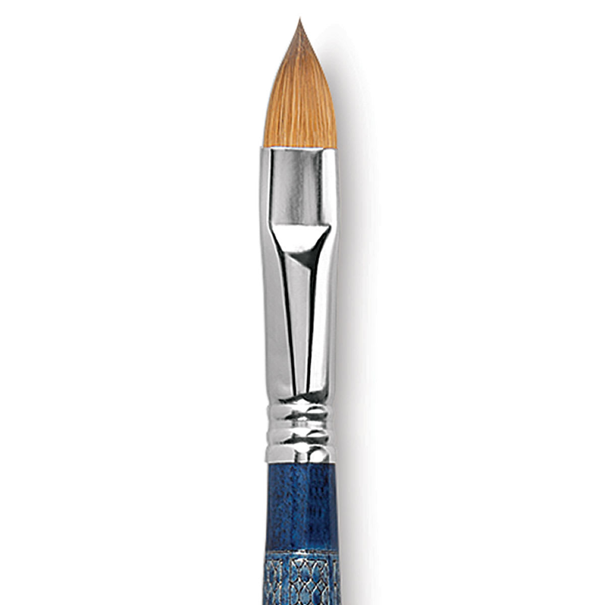 Escoda Optimo Kolinsky Sable Brush - Filbert, Long Handle, Size 14 close up