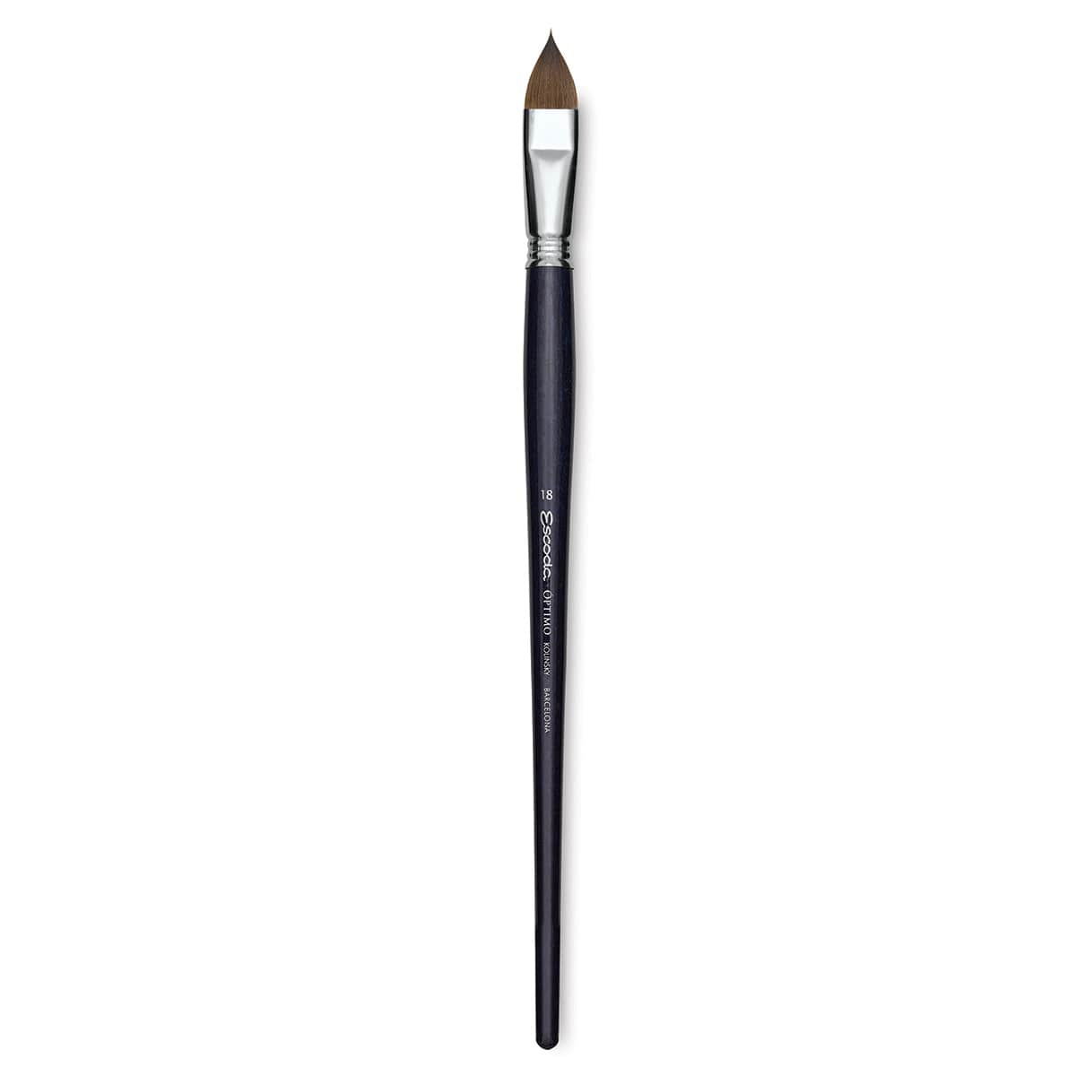 Escoda Optimo Kolinsky Sable Brush - Filbert, Long Handle, Size 18