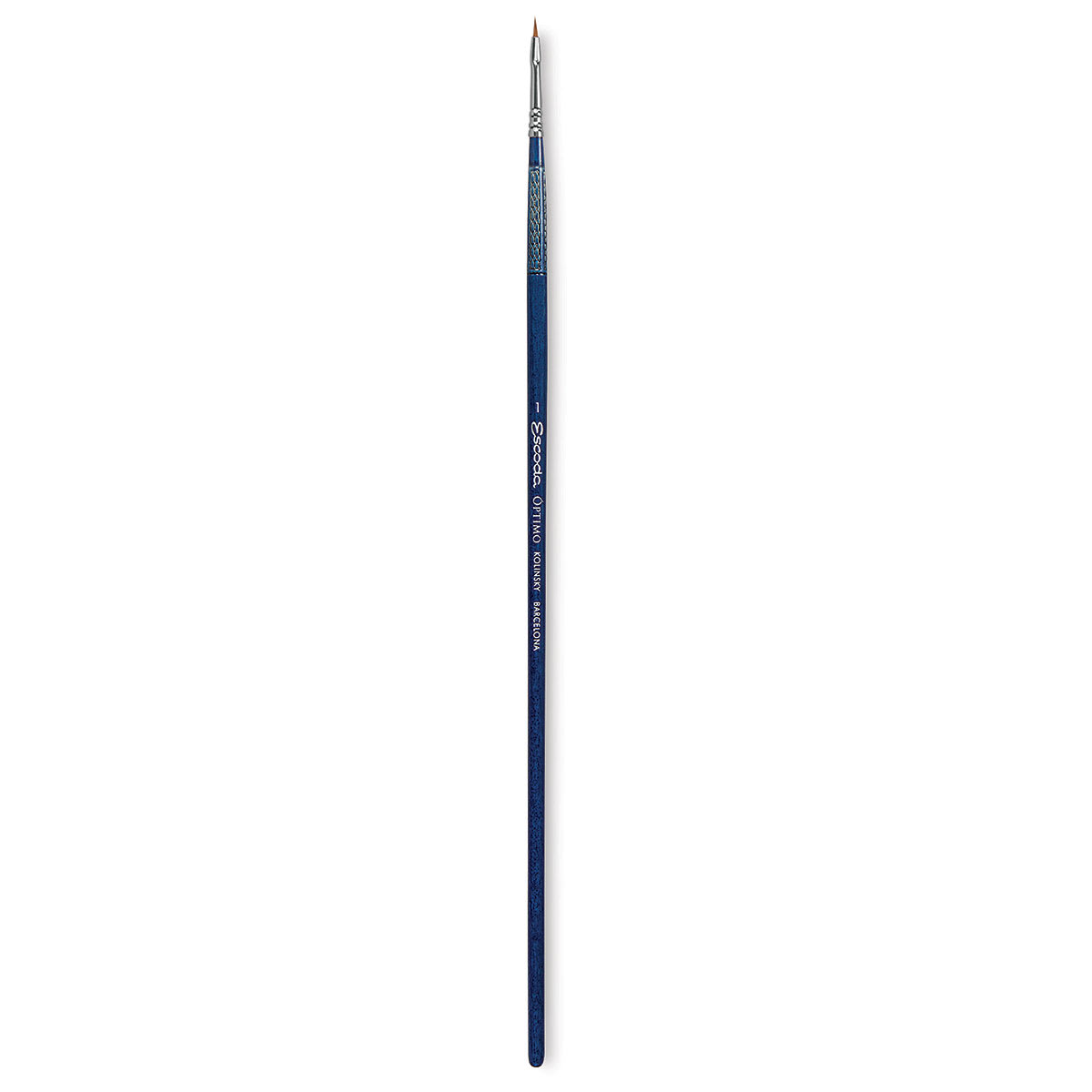 Escoda Optimo Kolinsky Sable Brush - Bright, Long Handle, Size 1