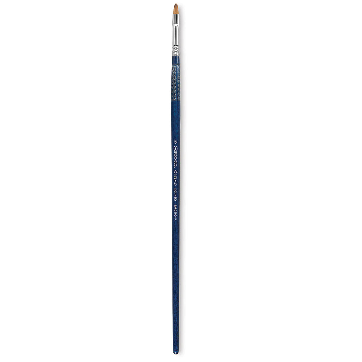 Escoda Optimo Kolinsky Sable Brush - Bright, Long Handle, Size 6