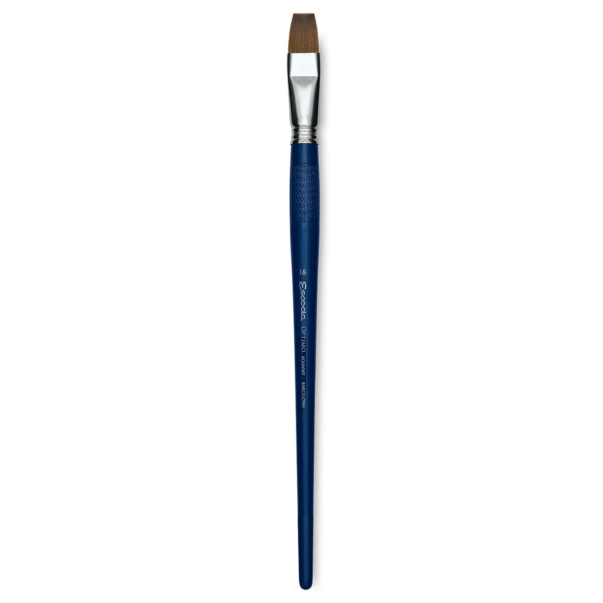 Escoda Optimo Kolinsky Sable Brush - Bright, Long Handle, Size 18