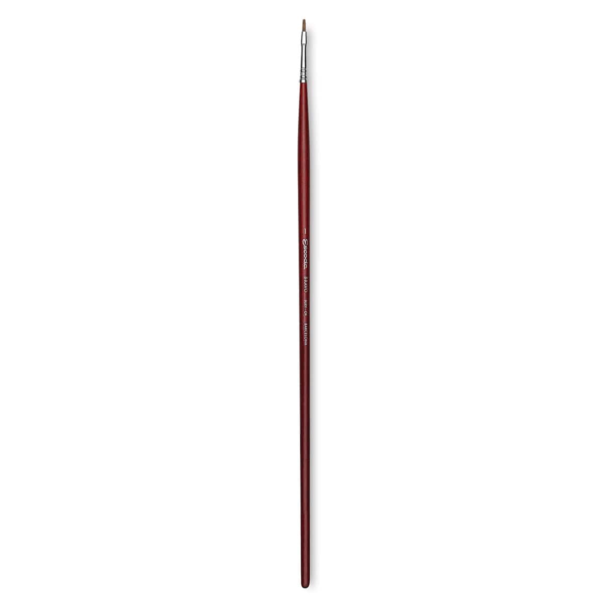 Escoda Bravo Light Ox Hair Brush - Bright, Long Handle, Size 1