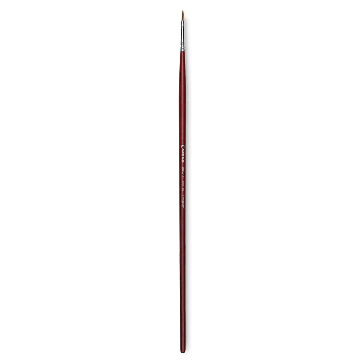 Escoda Bravo Light Ox Hair Brush - Long Filbert, Long Handle, Size 1