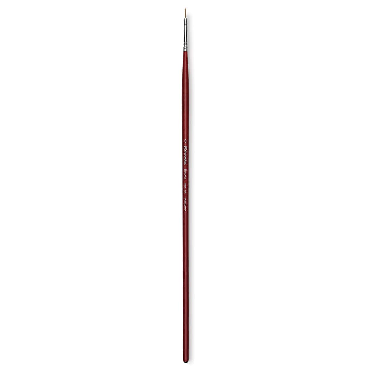 Escoda Bravo Light Ox Hair Brush - Flat, Long Handle, Size 0