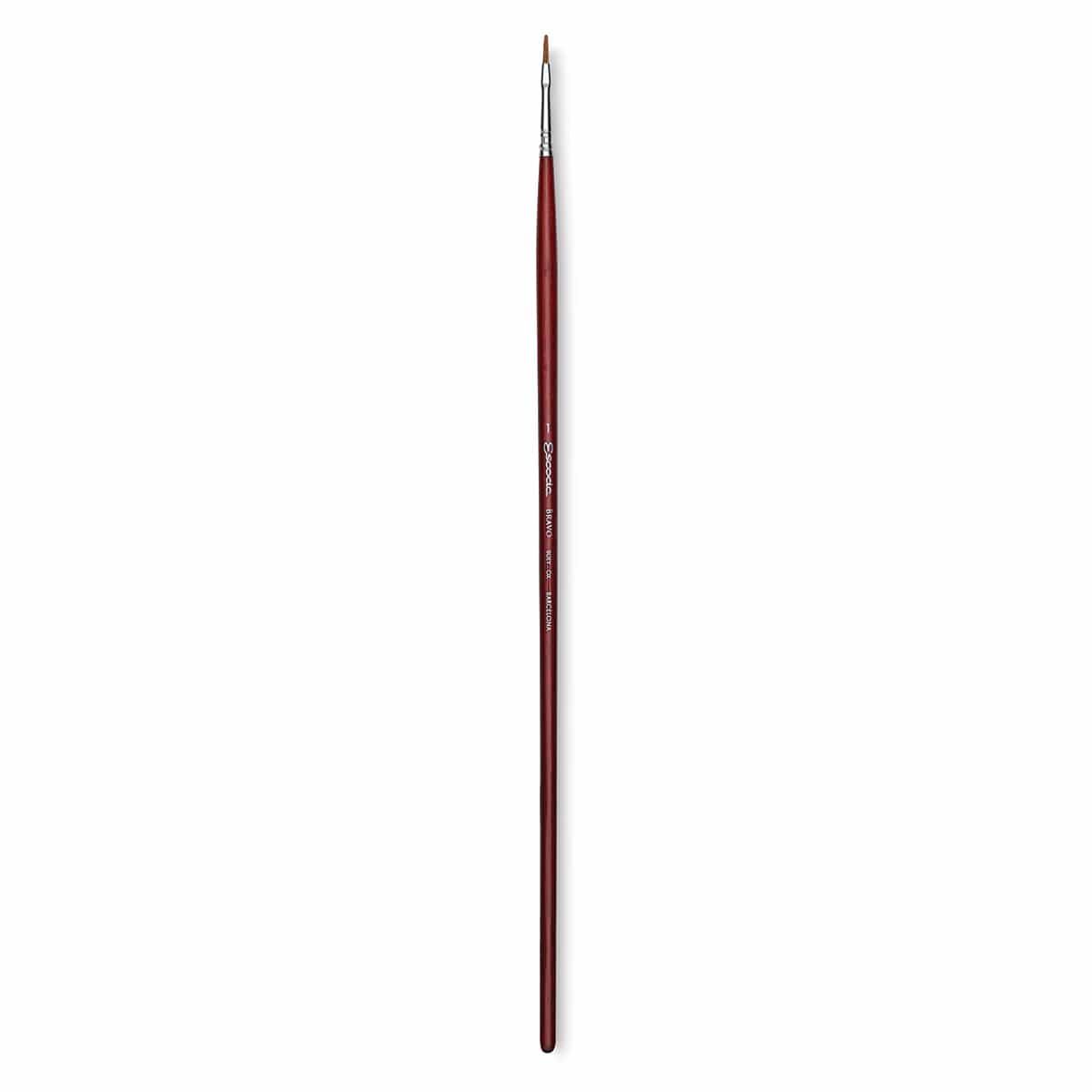 Escoda Bravo Light Ox Hair Brush - Flat, Long Handle, Size 1