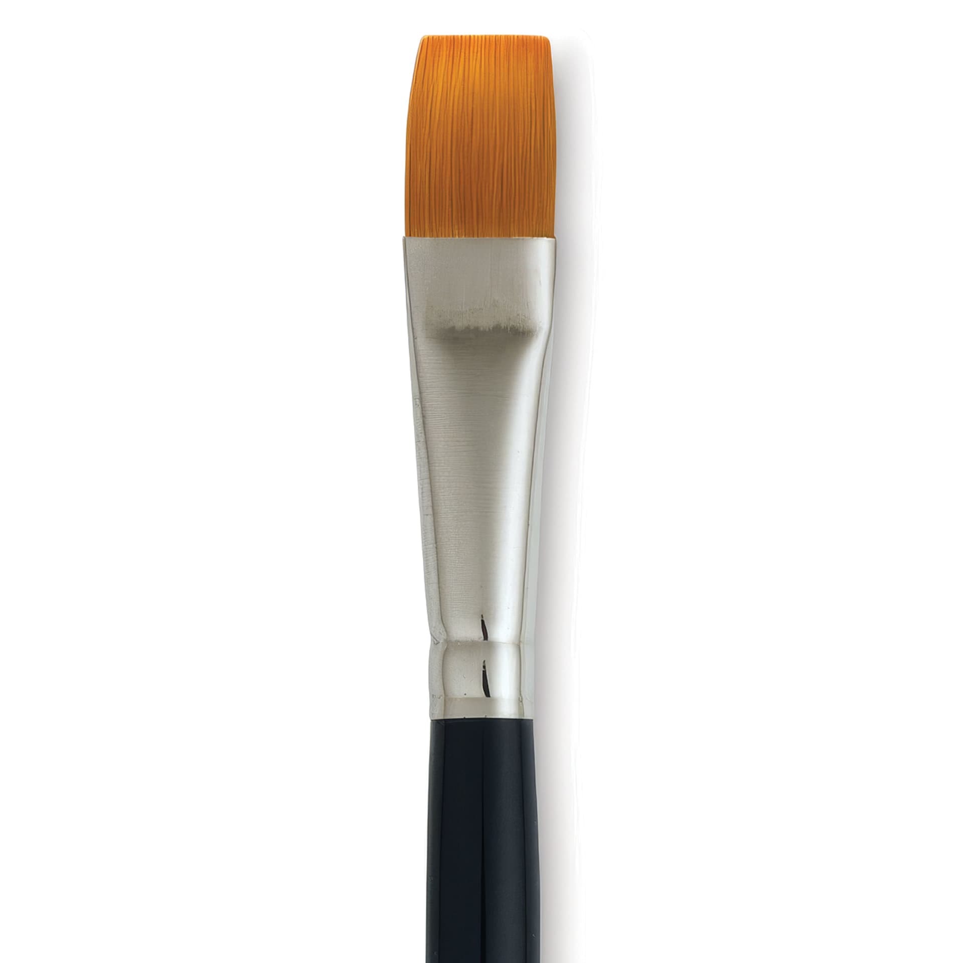 Dynasty Finest Golden Synthetic Brush - Flat Wash, Refill Brush, 1/2", close up
