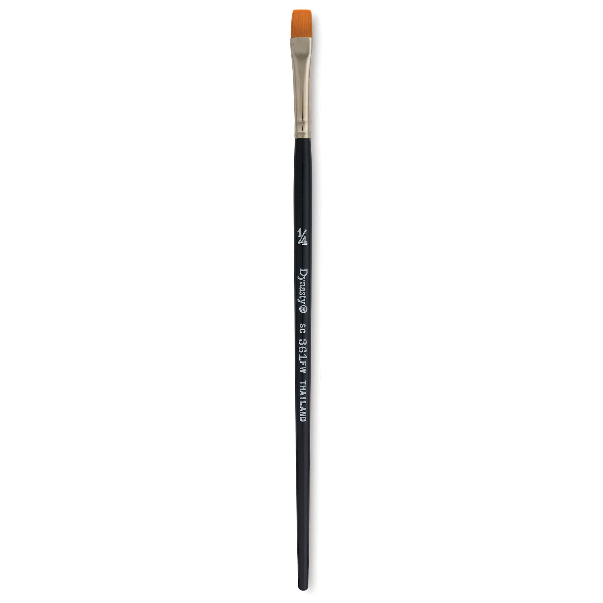 Dynasty Finest Golden Synthetic Brush - Flat Wash, Refill Brush, 1/4"