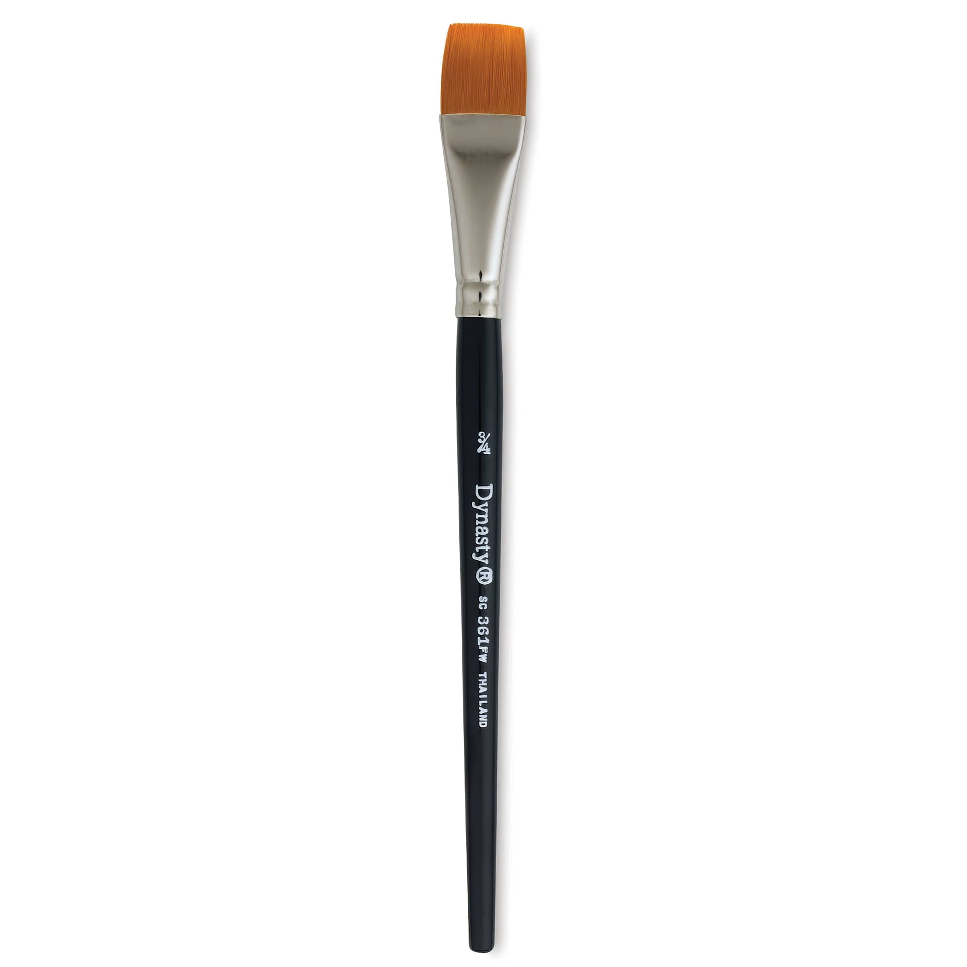 Dynasty Finest Golden Synthetic Brush - Flat Wash, Refill Brush, 3/4"