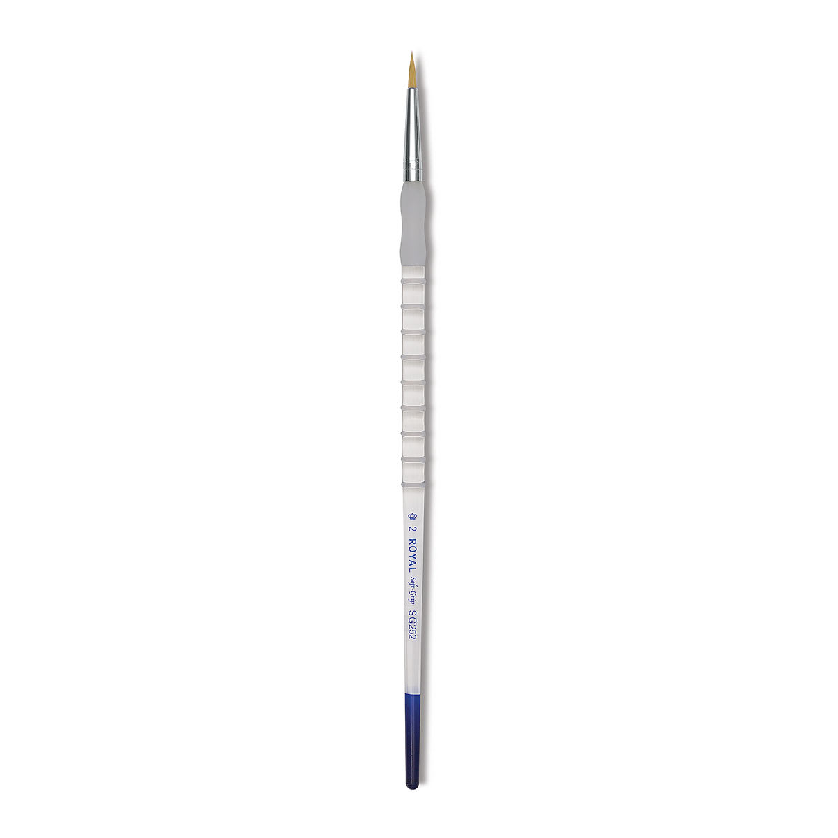 Royal & Langnickel Soft Grip Golden Taklon Brush - Round, Long Handle, Size 2