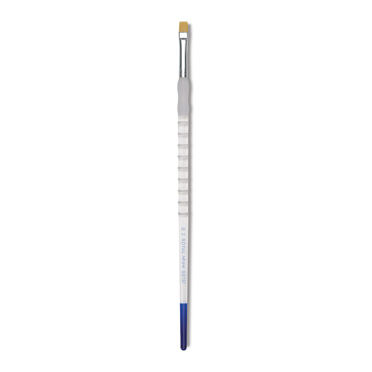 Royal & Langnickel Soft Grip Golden Taklon Brush - Wash, Long Handle, Size 2
